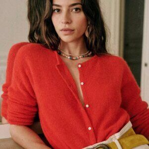 Sezane Gaspard Cardigan - Red Sz Sm